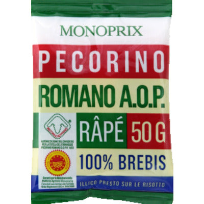 Monoprix Pecorino Romano râpé AOP 50g Monoprix Pecorino Romano râpé AOP 50g