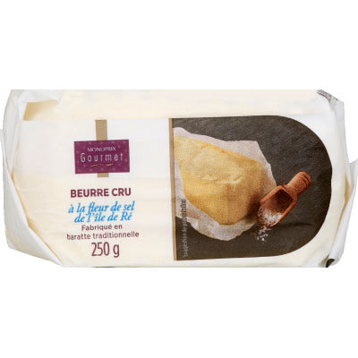 Monoprix Gourmet Beurre cru à la fleur de sel de l'île de Ré 250g Monoprix Gourmet Beurre cru à la fleur de sel de l'île de Ré 250g