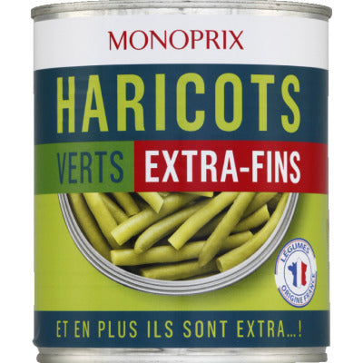 Monoprix Haricots Verts Extra-Fins 440g Monoprix Haricots Verts Extra-Fins 440g