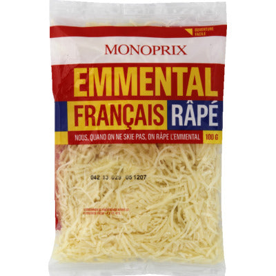 Monoprix Emmental français râpé 100g Monoprix Emmental français râpé 100g