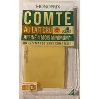 Monoprix Comté au lait cru x8 tranches 120g Monoprix Comté au lait cru x8 tranches 120g