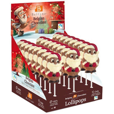 Belfine Sucettes Père Noël Chocolat Belge 25g Belfine Sucettes Père Noël Chocolat Belge 25g