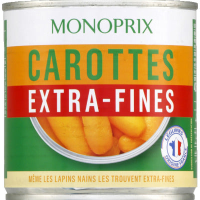 Monoprix Carottes Extra-Fines 265g Monoprix Carottes Extra-Fines 265g