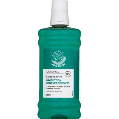 Monoprix Bain de Bouche protection dents et gencives 500ml Monoprix Bain de Bouche protection dents et gencives 500ml