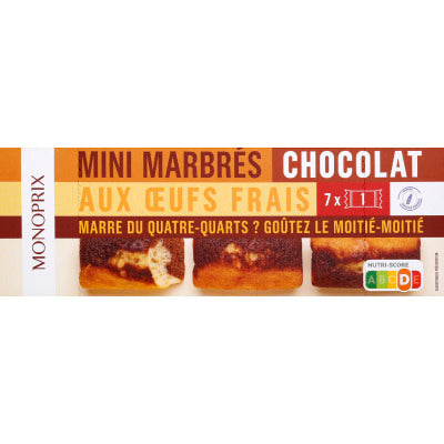 Monoprix Mini Marbrés Chocolat 189g Monoprix Mini Marbrés Chocolat 189g