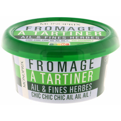 Monoprix Fromage à Tartiner Ail & Fines herbes 150g Monoprix Fromage à Tartiner Ail & Fines herbes 150g