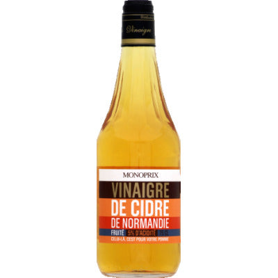 Monoprix Vinaigre de cidre de Normandie, fruité 5% d'acidité 75cl Monoprix Vinaigre de cidre de Normandie, fruité 5% d'acidité 75cl