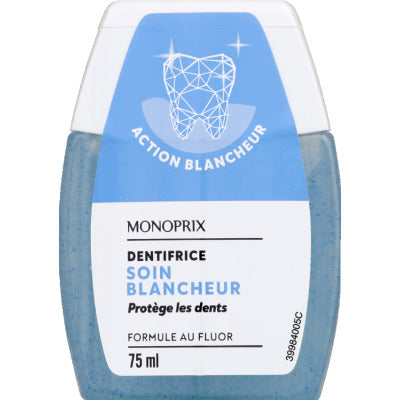 Monoprix Dentifrice Soin Blancheur 75ml Monoprix Dentifrice Soin Blancheur 75ml