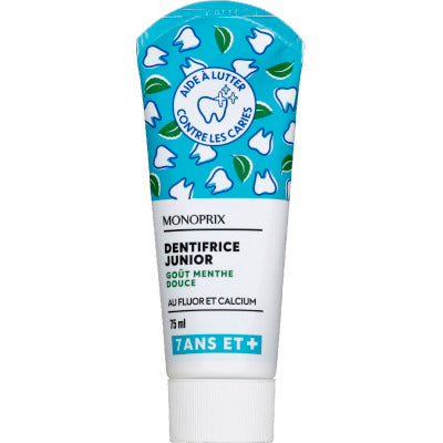Monoprix Dentifrice Junior Menthe 75ml Monoprix Dentifrice Junior Menthe 75ml