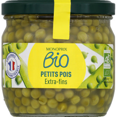 Monoprix Bio Petits pois Extra Fins 230g Monoprix Bio Petits pois Extra Fins 230g
