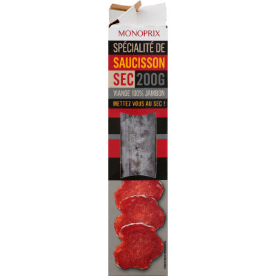 Monoprix Spécialité De Saucisson Sec Viande 100% Jambon 200 G Monoprix Spécialité De Saucisson Sec Viande 100% Jambon 200 G