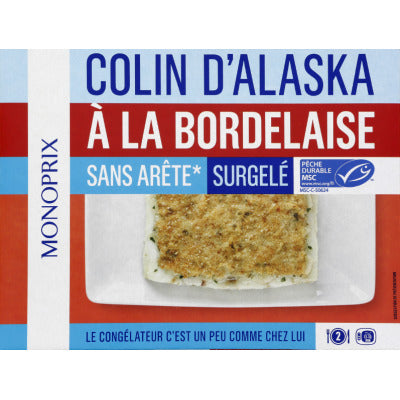 Monoprix Colin d'Alaska à la bordelaise 400g Monoprix Colin d'Alaska à la bordelaise 400g
