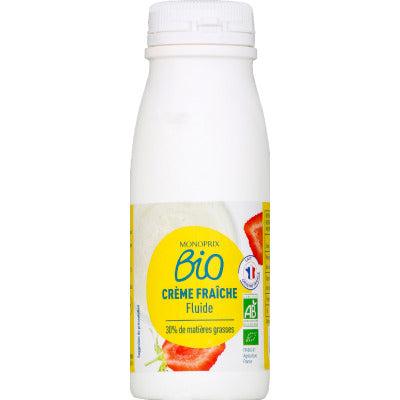 Monoprix Bio Crème fraîche fluide 30% 25cl Monoprix Bio Crème fraîche fluide 30% 25cl