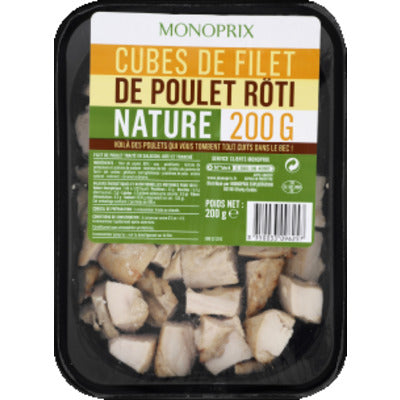 Monoprix Cube De Poulet Roti Nature 200G Monoprix Cube De Poulet Roti Nature 200G