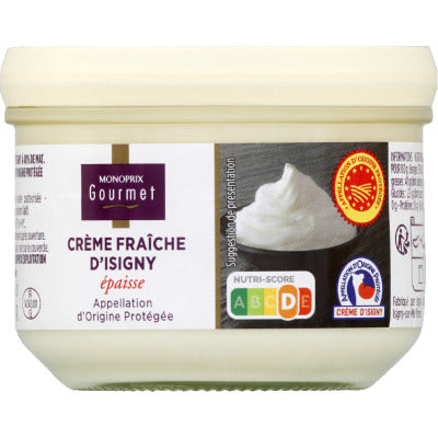 Monoprix Gourmet Crème fraîche d'Isigny épaisse 20cl Monoprix Gourmet Crème fraîche d'Isigny épaisse 20cl