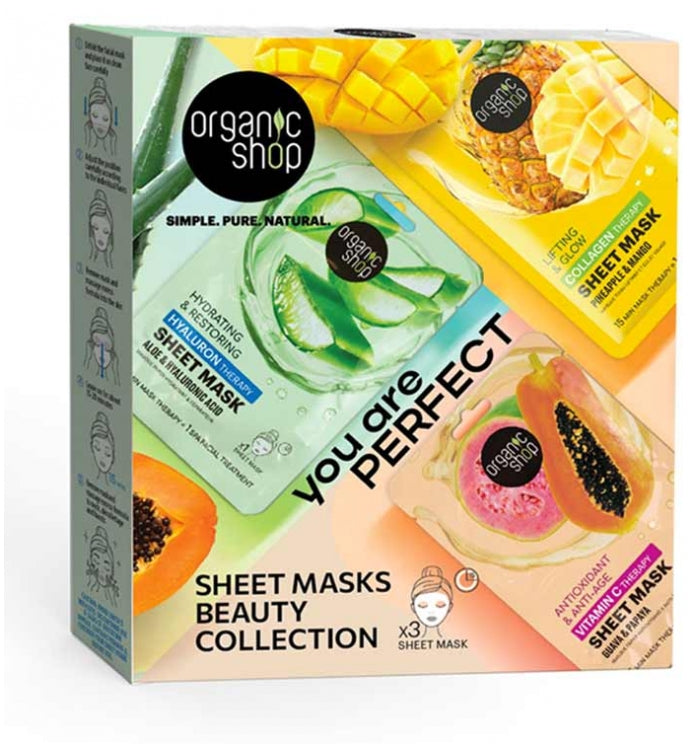 Organic Shop Coffret You Are Perfect 3 Tissue Masks Organic Shop Coffret You Are Perfect 3 Tissue Masks