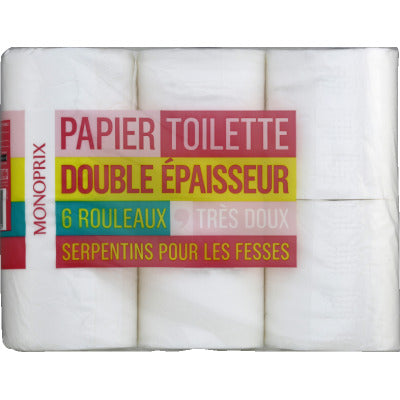 Monoprix Papier Toilette double épaisseur x6 Monoprix Papier toilette double épaisseur x6