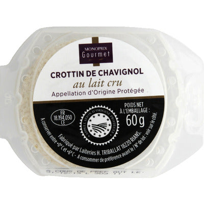 Monoprix Gourmet Crottin De Chavignol AOP 60g Monoprix Gourmet Crottin De Chavignol AOP 60g