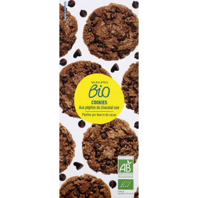 Monoprix Bio Cookies aux pépites de chocolat noir 175g Monoprix Bio Cookies aux pépites de chocolat noir 175g