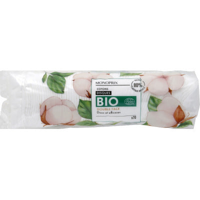 Monoprix Bio Cotons Disques Duo x70 Monoprix Bio Cotons Disques Duo x70