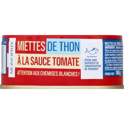 Monoprix Miettes De Thon À La Tomate 160g Monoprix Miettes De Thon À La Tomate 160g
