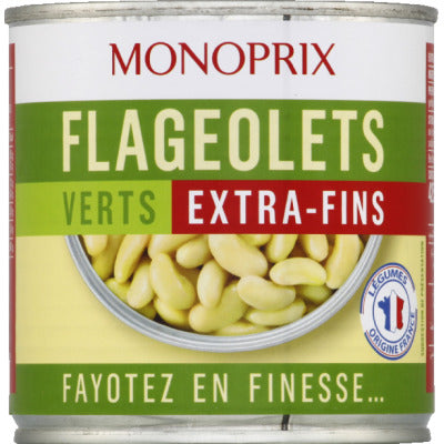 Monoprix Flageolets Verts extra-fins 265g Monoprix Flageolets Verts extra-fins 265g