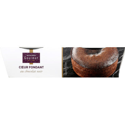 Monoprix Gourmet Cœur fondant au chocolat 2x90g Monoprix Gourmet Cœur fondant au chocolat 2x90g