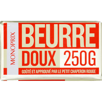 Monoprix beurre doux 250g Monoprix beurre doux 250g
