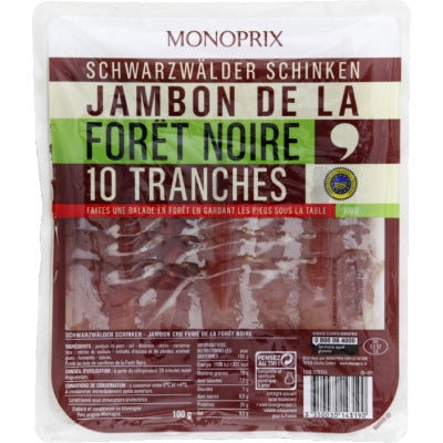 Monoprix Jambon Cru Fumé De La Forêt Noire 100G Monoprix Jambon Cru Fumé De La Forêt Noire 100G