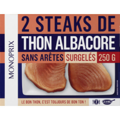 Monoprix 2 Steaks de Thon albacore 250g Monoprix 2 Steaks de Thon albacore 250g