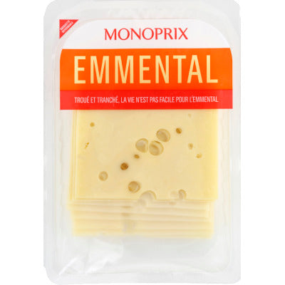 Monoprix Emmental en tranches x8 200g Monoprix Emmental en tranches x8 200g