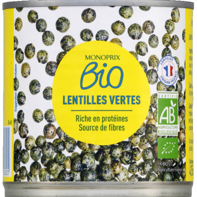 Monoprix Bio Lentilles Vertes 265g Monoprix Bio Lentilles Vertes 265g