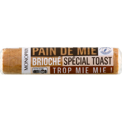 Monoprix Pain de Mie Brioché Spécial Toast 280g Monoprix Pain de Mie Brioché Spécial Toast 280g