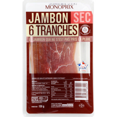 Monoprix Jambon Sec 120g Monoprix Jambon Sec 120g