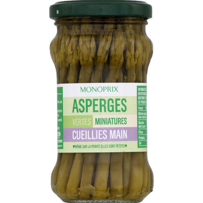 Monoprix Asperges Vertes Miniatures 100g Monoprix Asperges Vertes Miniatures 100g