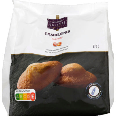Monoprix Gourmet Madeleines nature x8 Monoprix Gourmet Madeleines nature x8