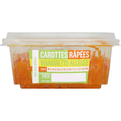 Monoprix Carotte râpées Vinaigrette Allégée 300g Monoprix Carotte râpées Vinaigrette Allégée 300g