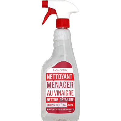 Monoprix spray nettoyant au vinaigre ménager 750ml Monoprix spray nettoyant au vinaigre ménager 750ml