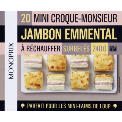 Monoprix Mini Croque-Monsieur Jambon Emmental 240g Monoprix Mini Croque-Monsieur Jambon Emmental 240g