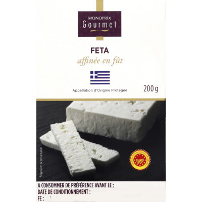 Monoprix Gourmet Feta Affinée en Fût 200g Monoprix Gourmet Feta Affinée en Fût 200g