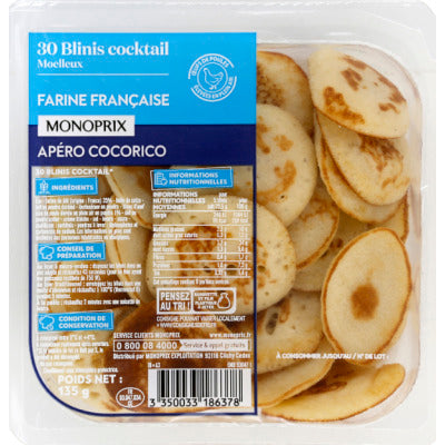 Monoprix Blinis cocktail 135g Monoprix Blinis cocktail 135g
