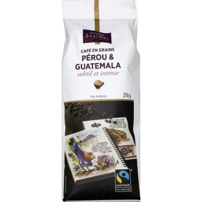 Monoprix Gourmet Café en grains Pérou & Guatemala 250g Monoprix Gourmet Café en grains Pérou & Guatemala 250g