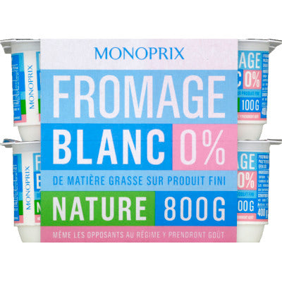 Monoprix Fromage Blanc Nature 0% 800g Monoprix Fromage Blanc Nature 0% 800g