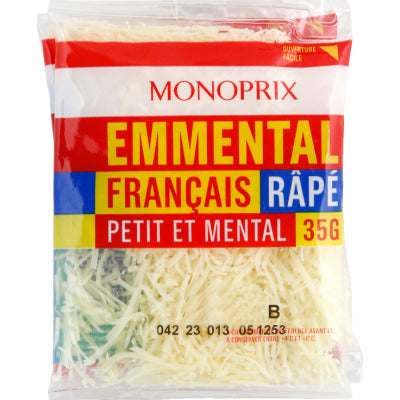 Monoprix Emmental Râpé 3x35g Monoprix Emmental Râpé 3x35g