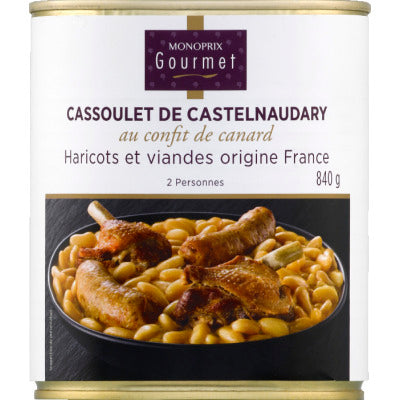 Monoprix Gourmet Cassoulet de Castelnaudary au confit de canard 840g Monoprix Gourmet Cassoulet de Castelnaudary au confit de canard 840g