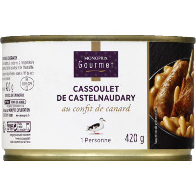 Monoprix Gourmet Cassoulet De Castelnaudary Au Confit De Canard 420g Monoprix Gourmet Cassoulet De Castelnaudary Au Confit De Canard 420g