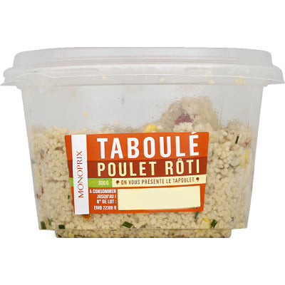 Monoprix Taboulé au poulet rôti 300g Monoprix Taboulé au poulet rôti 300g