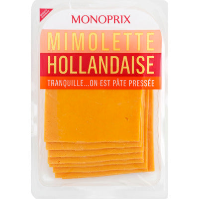 Monoprix Mimolette en tranche le paquet 200g Monoprix Mimolette en tranche le paquet 200g