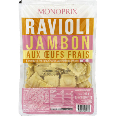 Monoprix Ravioli Jambon Fromage aux Œufs Frais 300g Monoprix Ravioli Jambon Fromage aux Œufs Frais 300g