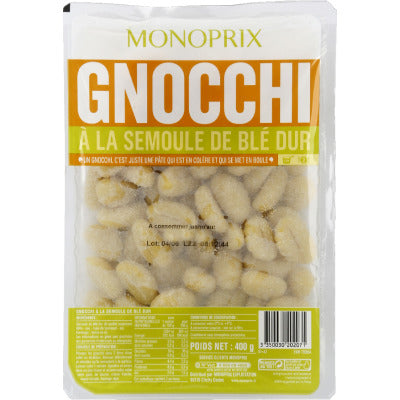 Monoprix gnocchi à la semoule de blé dur 400g Monoprix gnocchi à la semoule de blé dur 400g